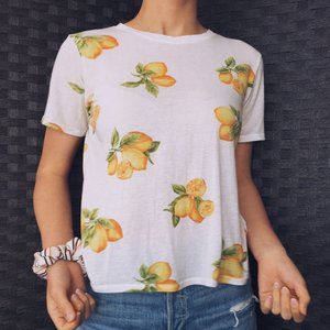 Forever 21 Lemon Print Tee